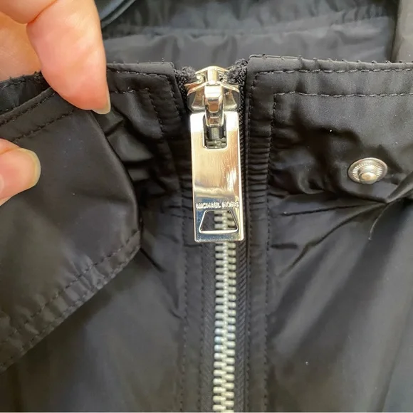 MICHAEL Michael Kors Black Hooded Rain Jacket - Picture 2 of 16